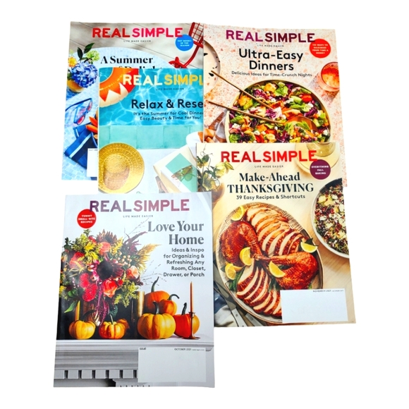 Real Simple Magazine Bundle Entertainment Lot of Five - Picture 2 of 4